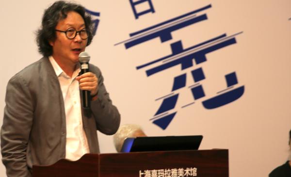 徐冰在讲座上 陆晔 摄